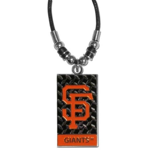 SAN FRANCISCO GIANTS Official Team Fan Gear Diamond Plate Rope Pendant Necklace - Picture 1 of 1